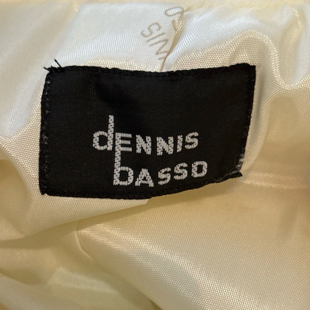 Vintage 80s Dennis Basso Faux Fur Jacket Womens 1X Cream Off-White Mob Wife Luxe - Picture 5 of 6